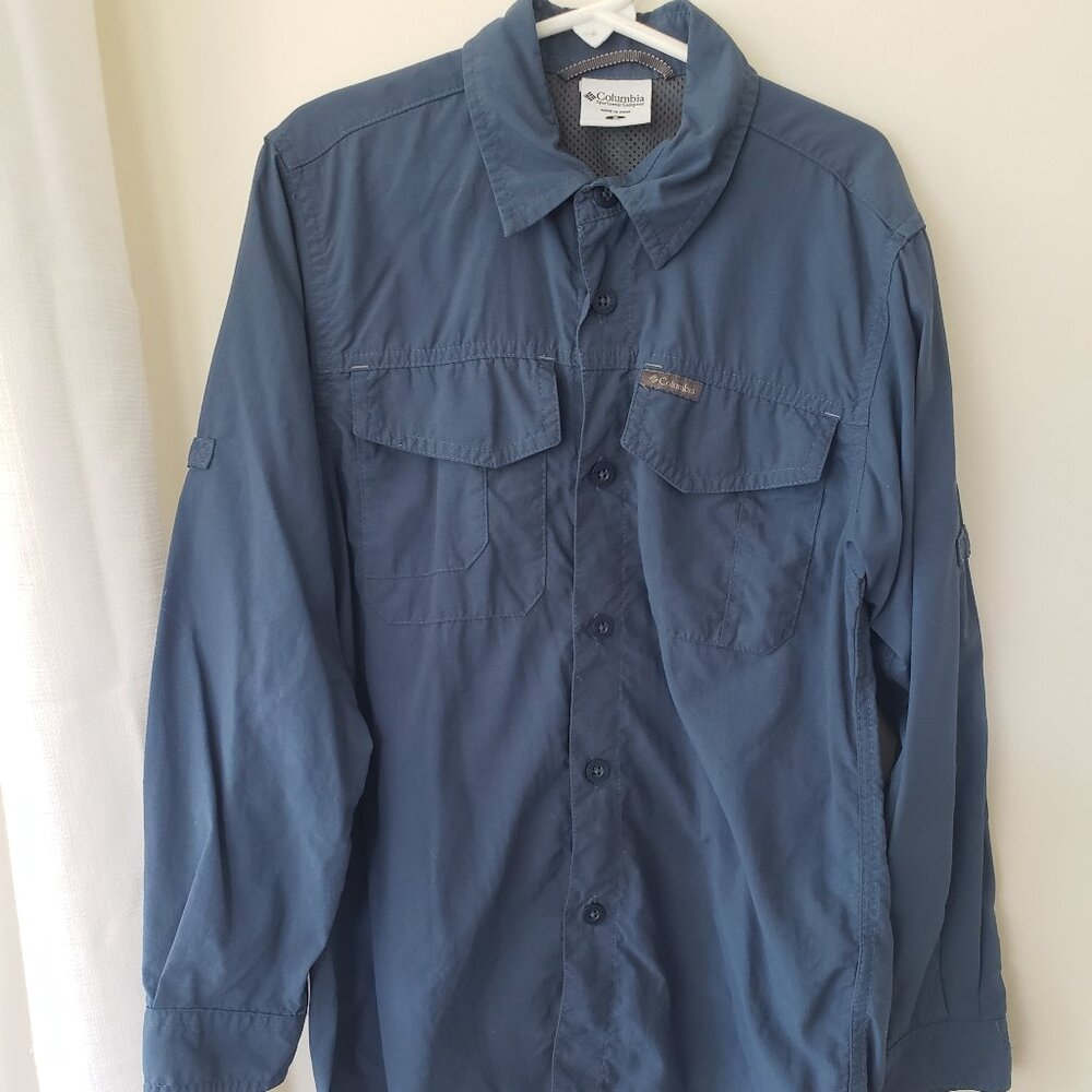 Columbia youth small blue omni-dry top